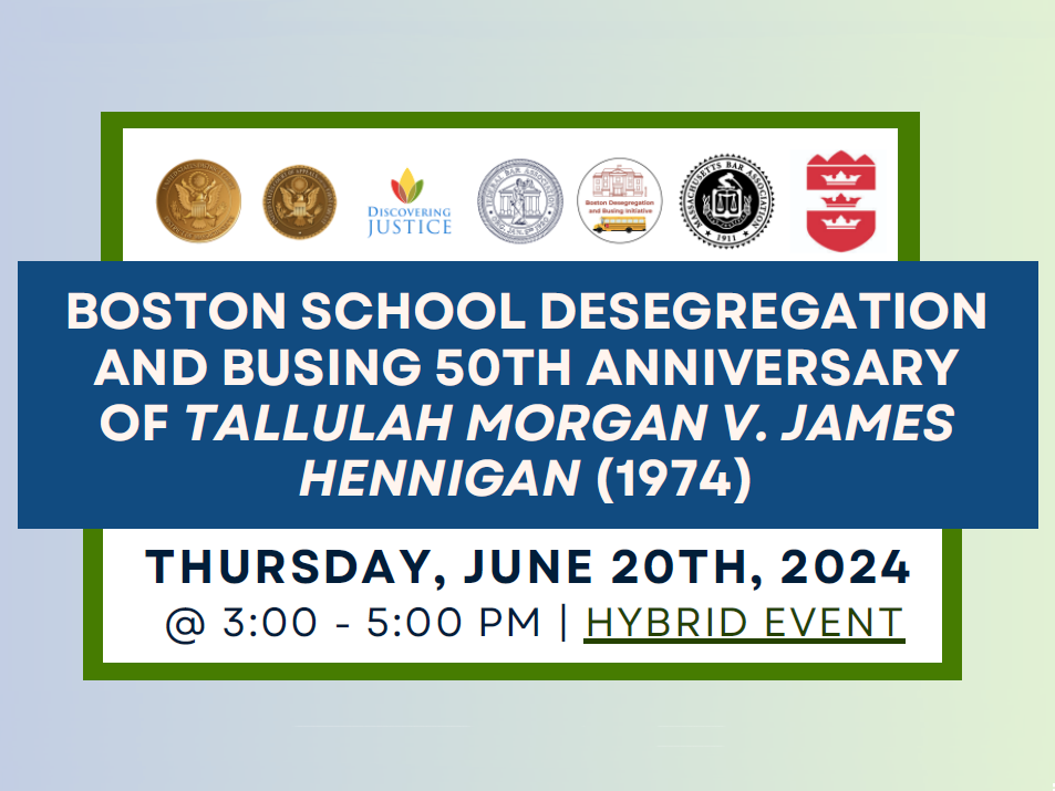 Boston School Desegregation and Busing 50th Anniversary Banner