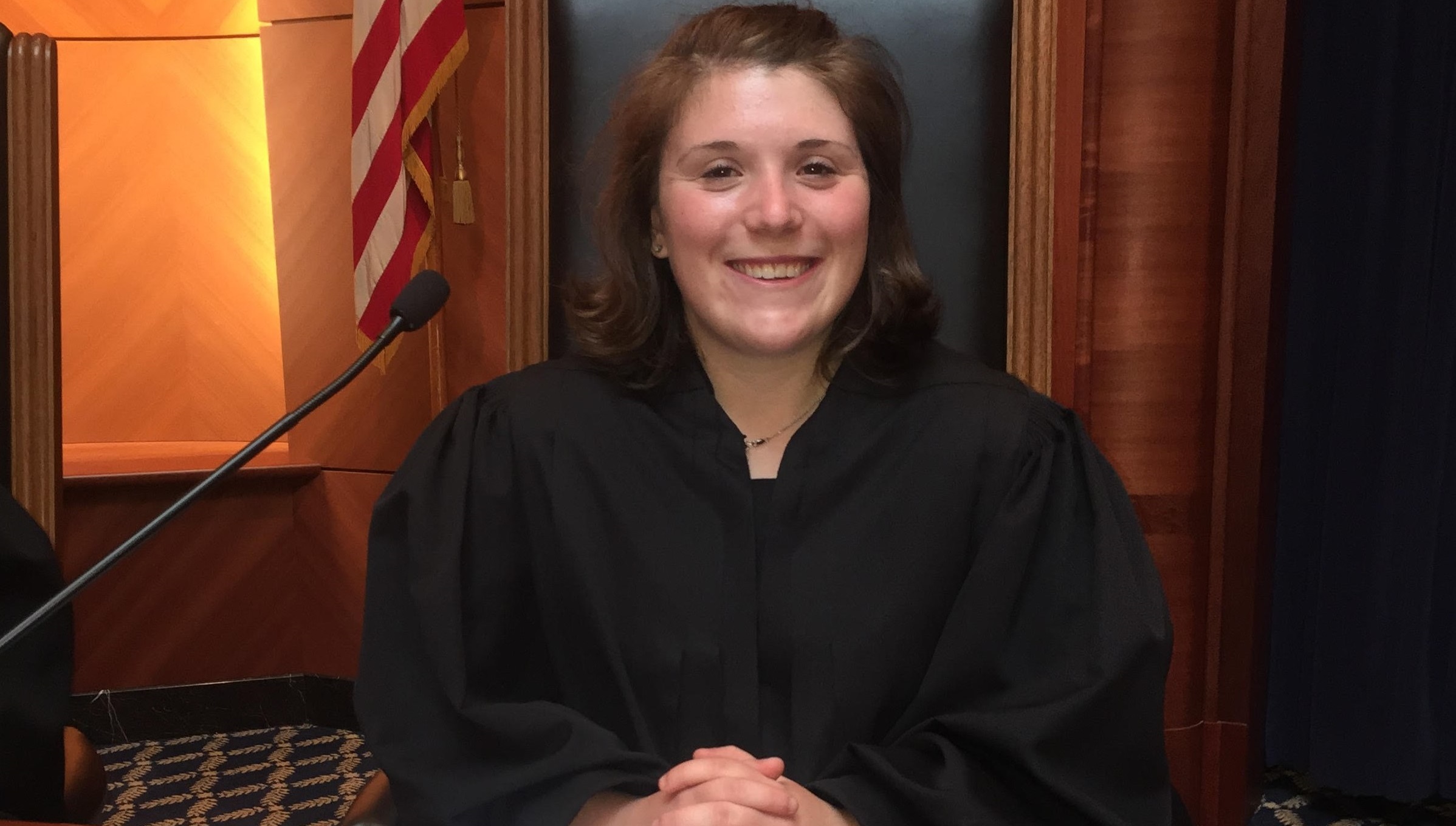 Lindsay fellow in judge's chair